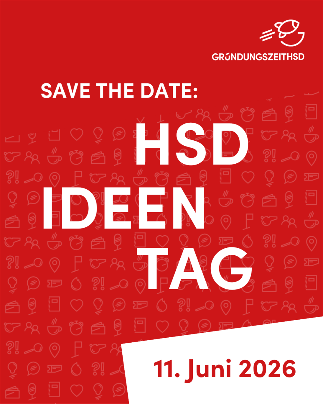 Das Bild zeigt "IDEENTAG 2026" am 11.06. an der HSD.